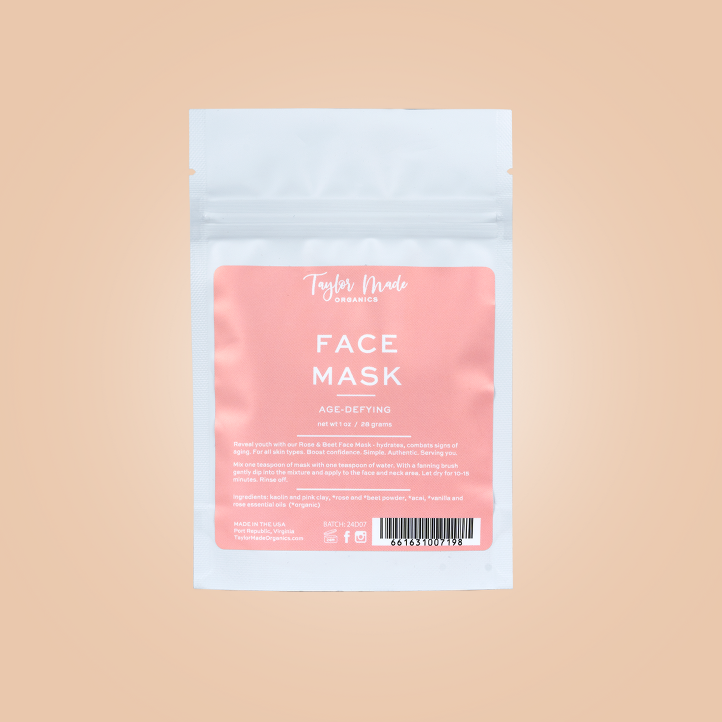Age-Defying Face Mask | Taylor Made Organics