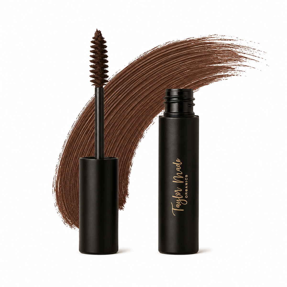 Taylor Made Organics Brown Mascara tube – organic, non-toxic makeup made in the USA