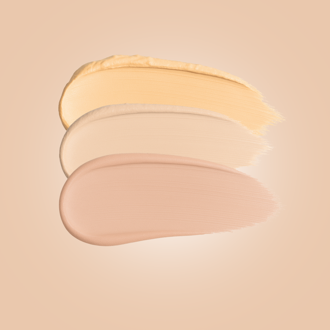 Light Cream Concealer Sample Set showing three shades | Taylor Made Organics