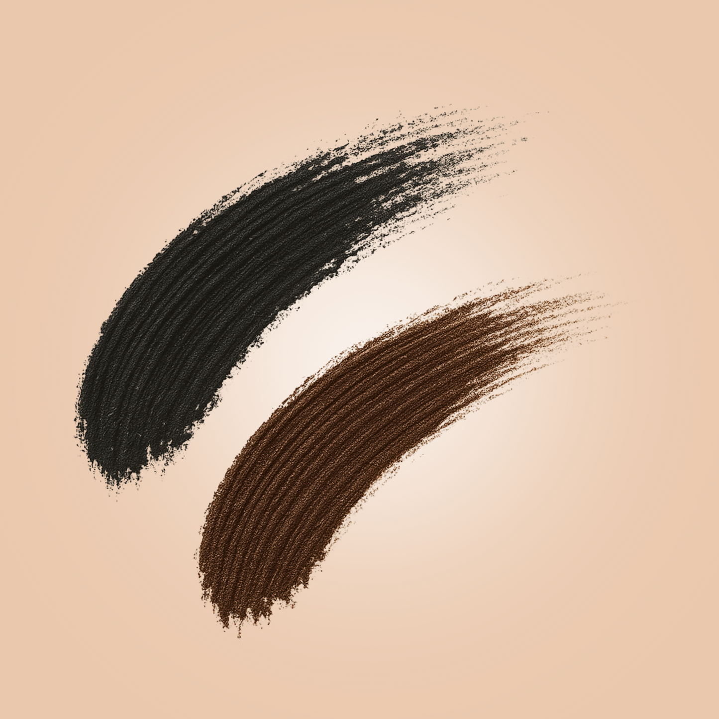 Taylor Made Organics Black  and Brown Mascara swatch – organic, non-toxic makeup made in the USA