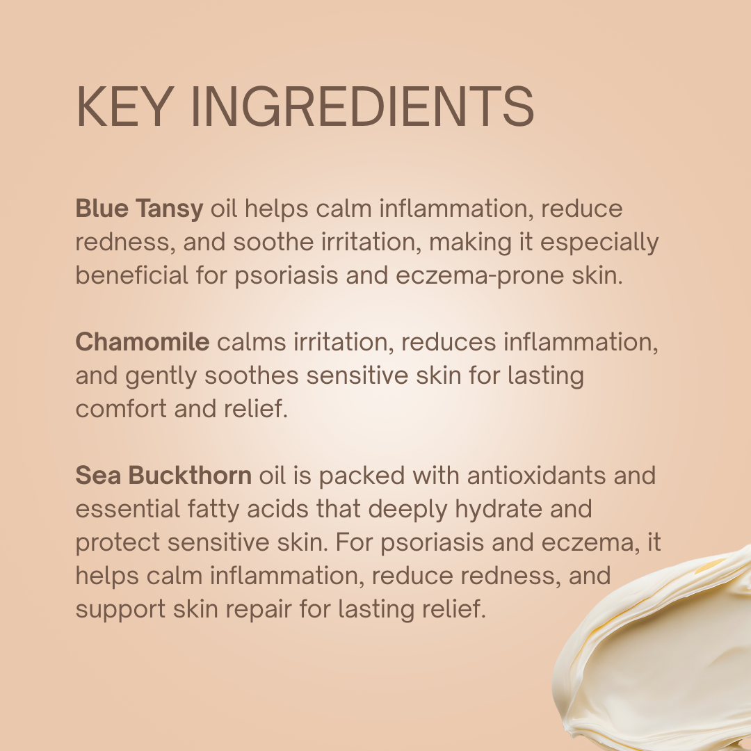 Psoriasis Eczema Cream Key Ingredients | Taylor Made Organics