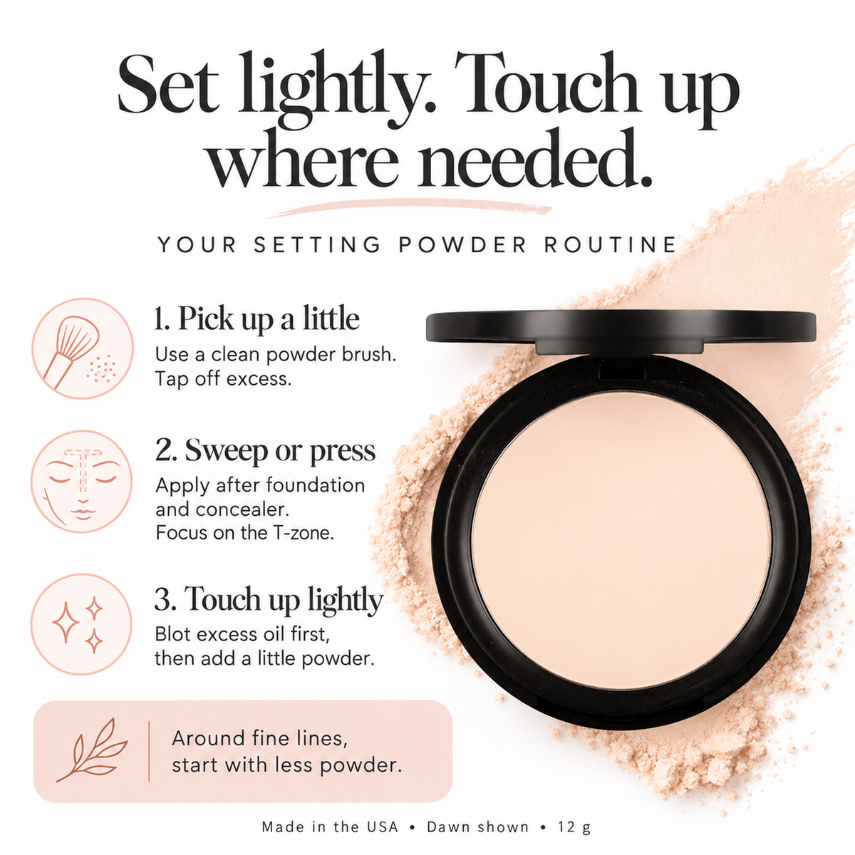 How to Use Organic Pressed Setting Powder | Taylor Made Organics