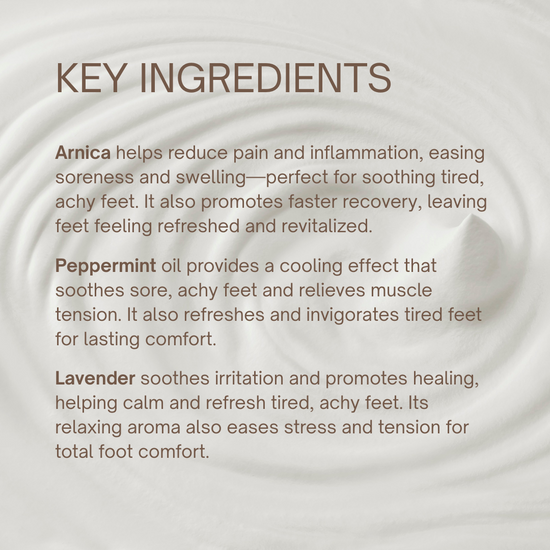 Achy Feet Cream Key Ingredients | Taylor Made Organics