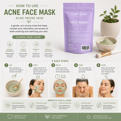 Acne Face Mask How to use | Taylor Made Organics
