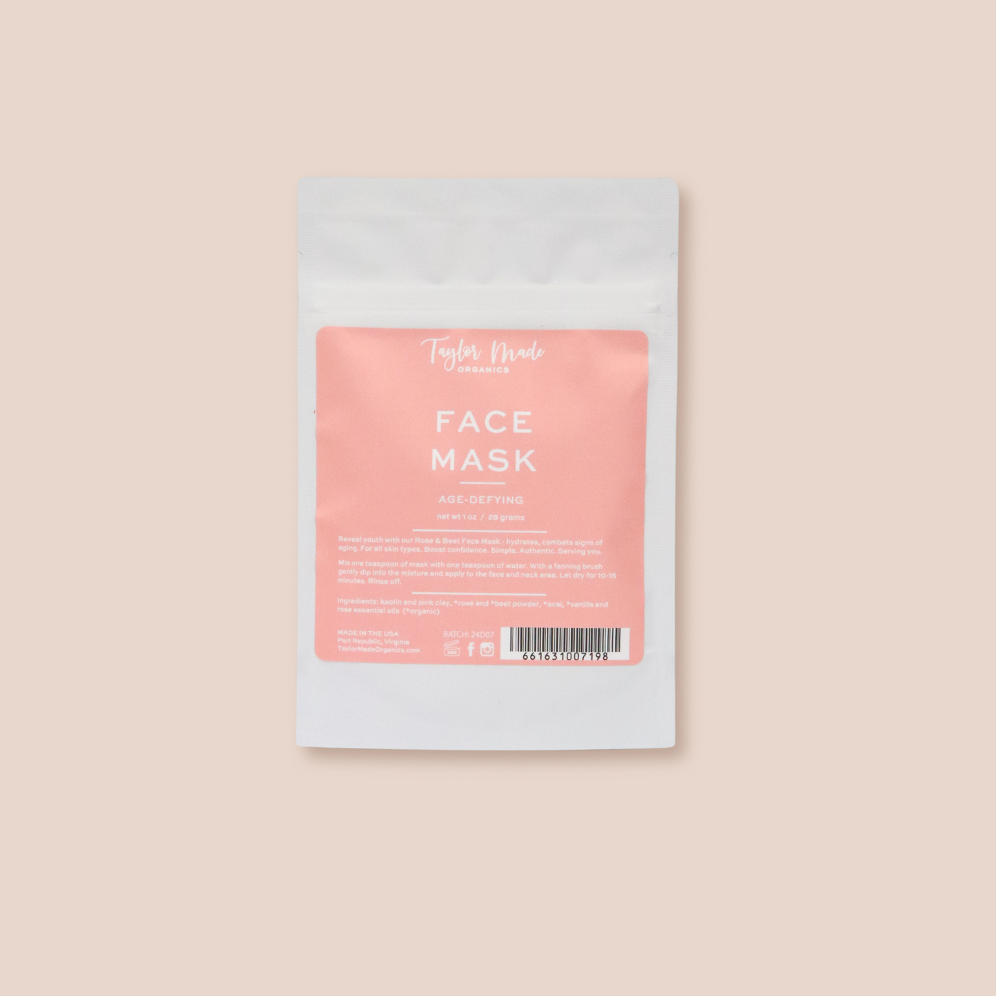 Age-Defying Face Mask | Taylor Made Organics