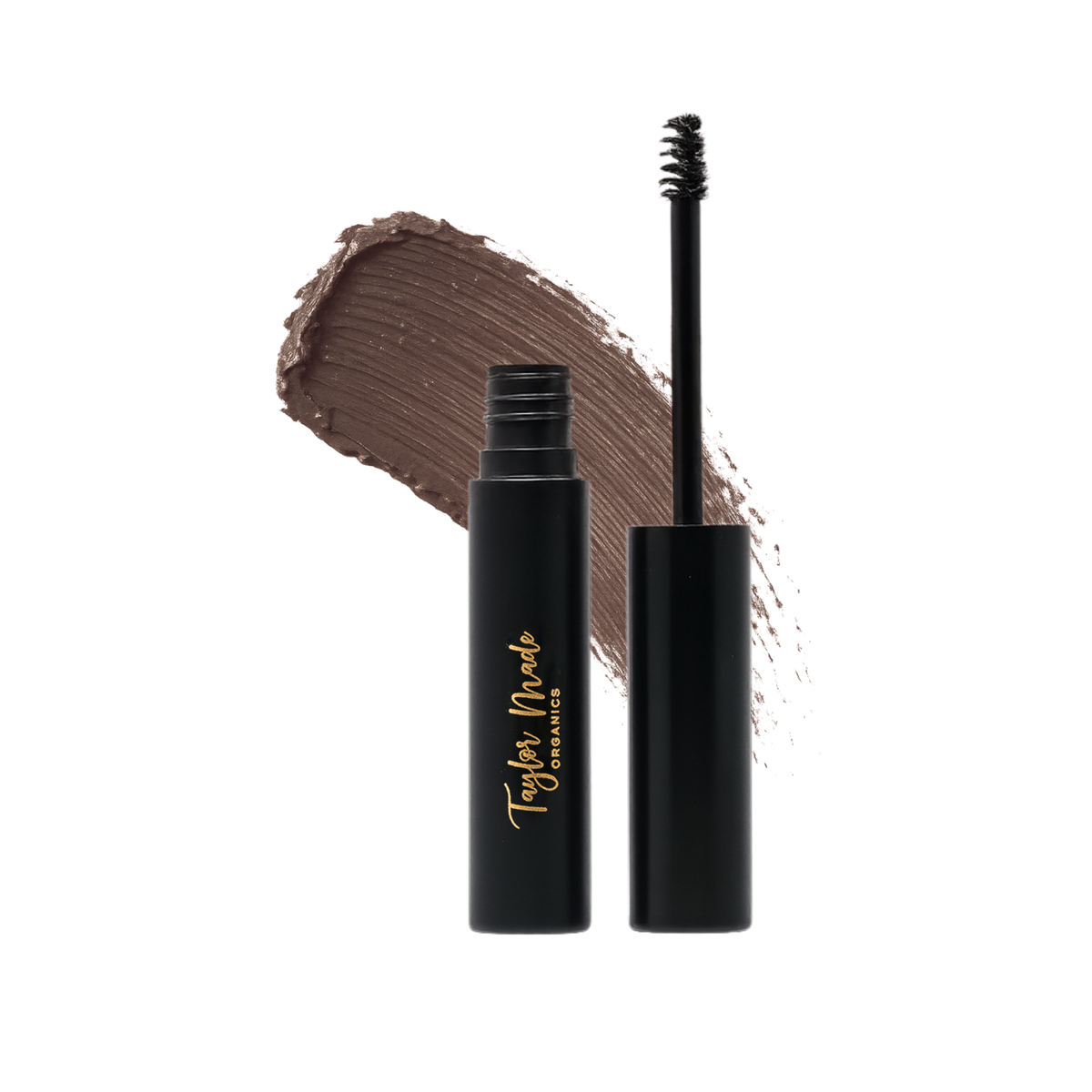 Black Brown Organic Brow Gel Smear | Taylor Made Organics