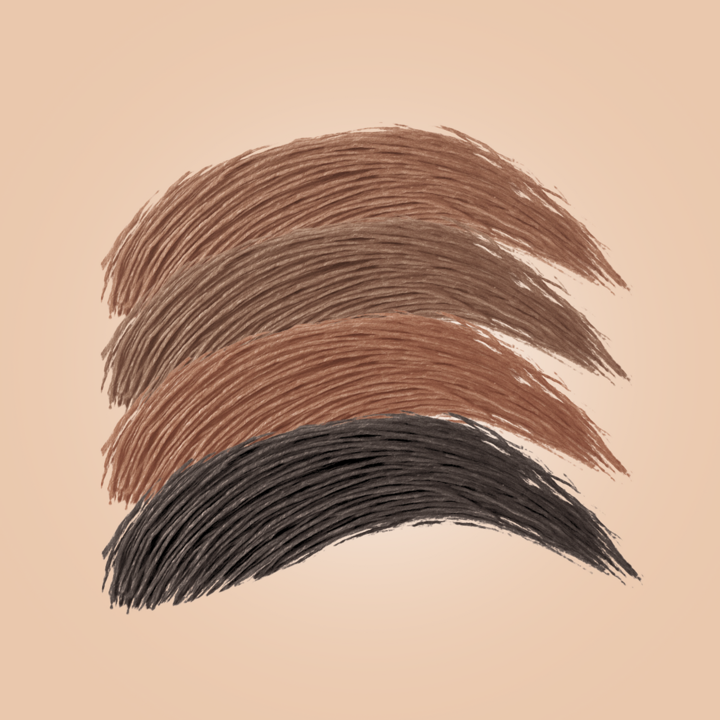 Brow Gel Swatch showing four shades | Taylor Made Organics