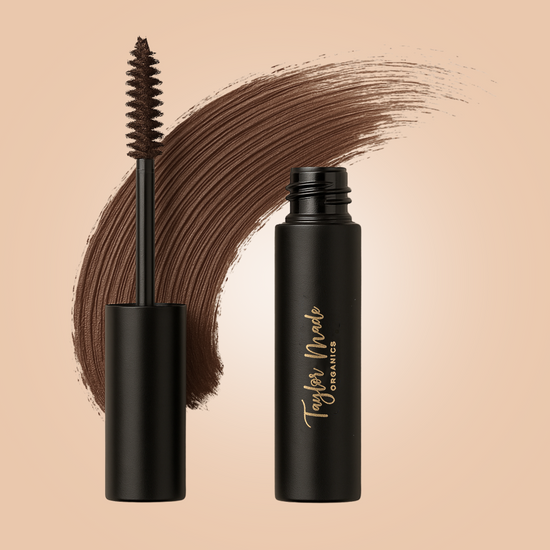 Taylor Made Organics Brown Mascara tube – organic, non-toxic makeup made in the USA