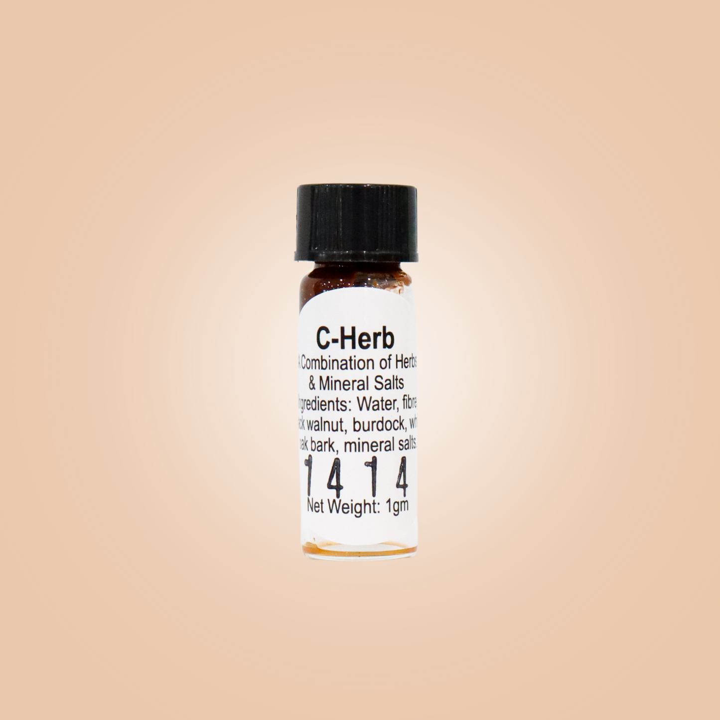 Small bottle labeled C-Herb