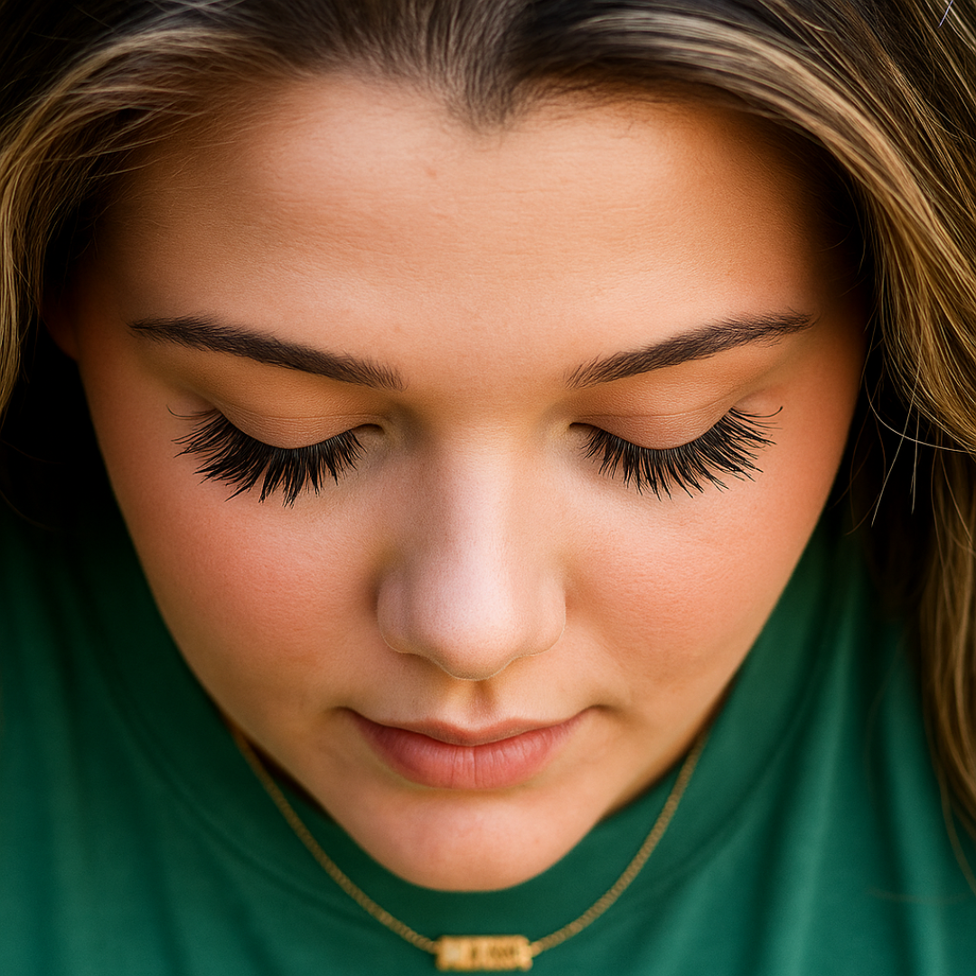 Cate wearing Black Mascara - sensitive eyes toxin-free | Taylor Made Organics