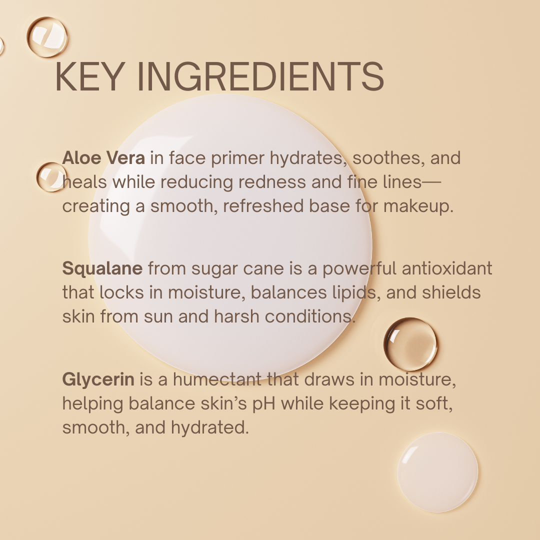 Face Primer Key Ingredients | Taylor Made Organics