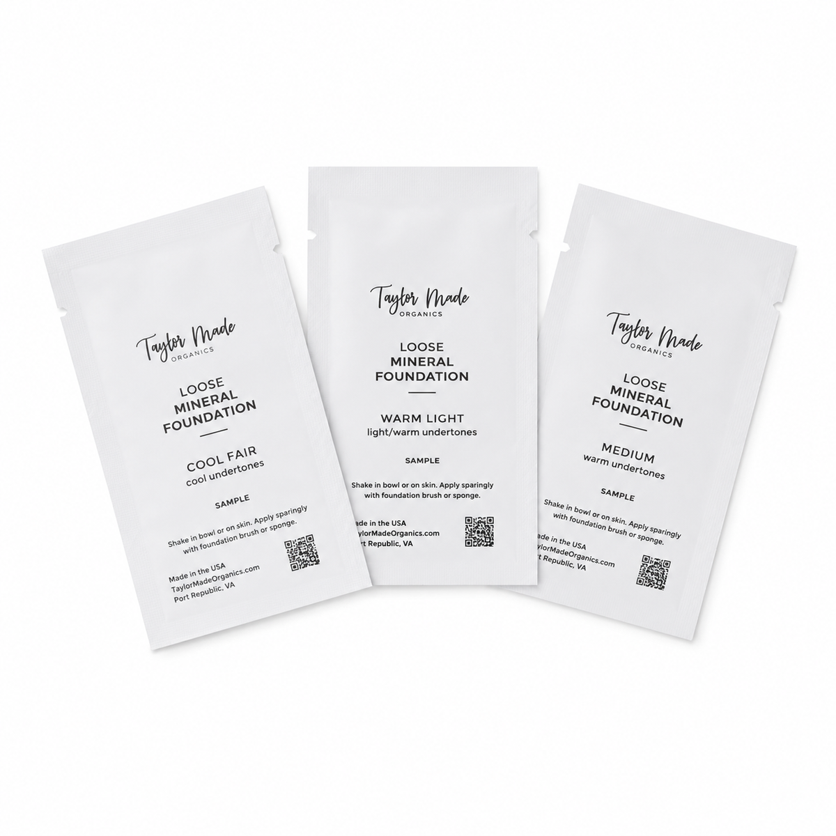 Light Loose Foundation Sample Set | Taylor Made Organics