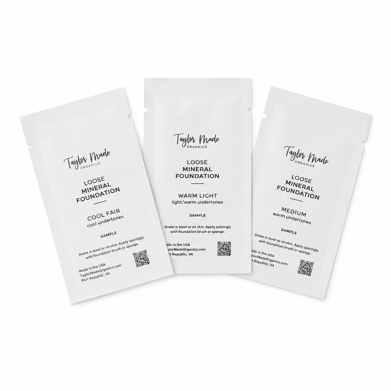 Light Loose Foundation Sample Set | Taylor Made Organics