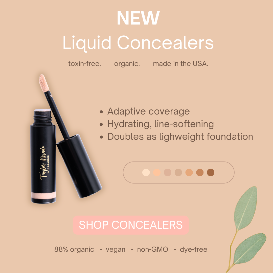 Liquid Concealers Infograph | Taylor Made Organics