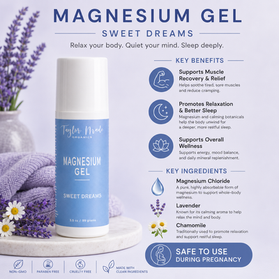 Magnesium Gel Sweet Dreams Key benefits and ingredients | Taylor Made Organics