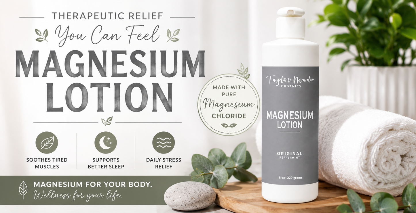 Magnesium Lotion Supports Better Sleep | Taylor Made Organics