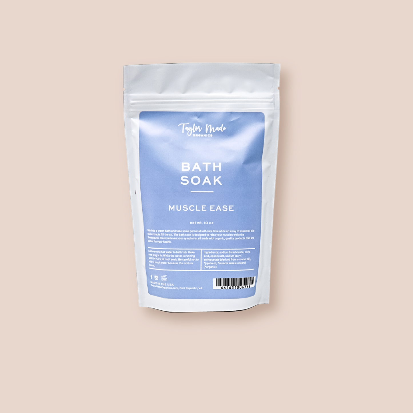 Muscle Ease Bath Soak | Taylor Made Organics