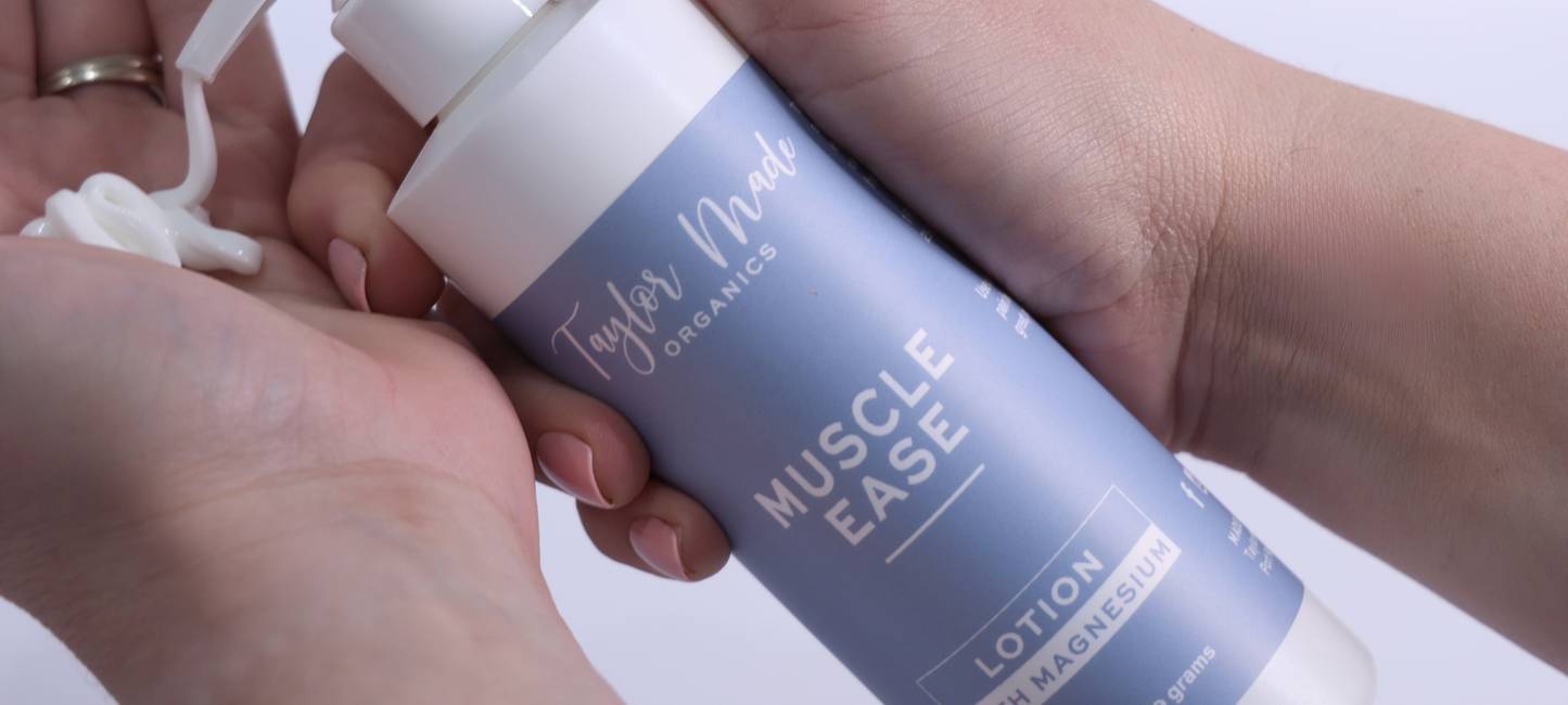 Muscle Ease with Magnesium Lotion toxin-free | Taylor Made Organics
