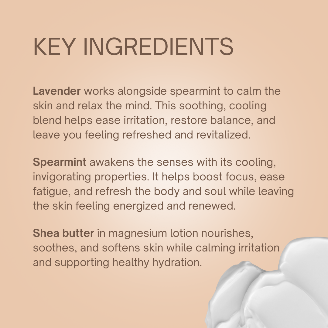 Refresh Lotion Key Ingredients | Taylor Made Organics