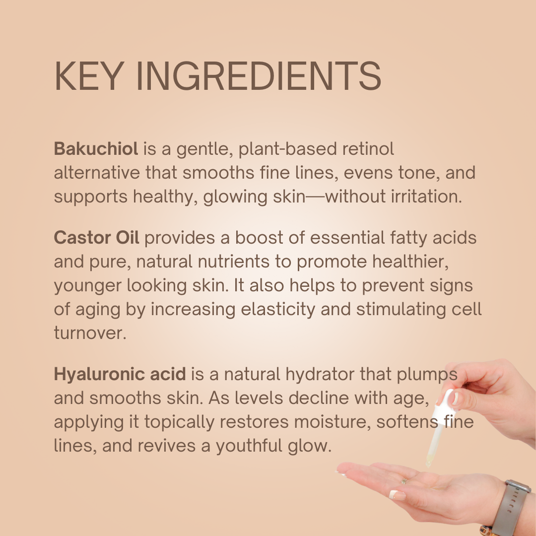 Revive Face Serum Key Ingredients | Taylor Made Organics 