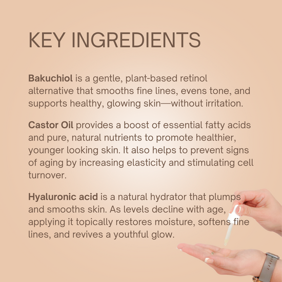 Revive Face Serum Key Ingredients | Taylor Made Organics 