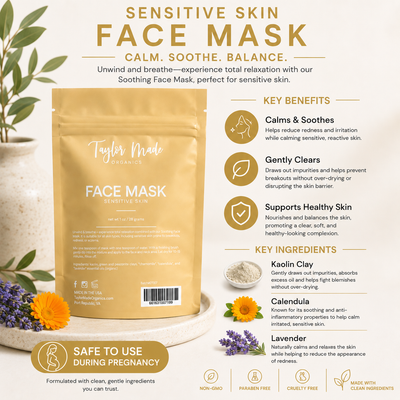 Sensitive Skin Face Mask Key Ingredients and Benefits | Taylor Made Organics