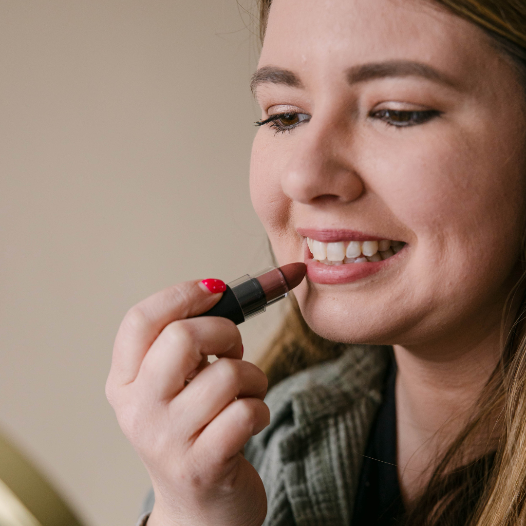 Lead-free Organic Lipstick shade called Taylor - dusty rose pink shade