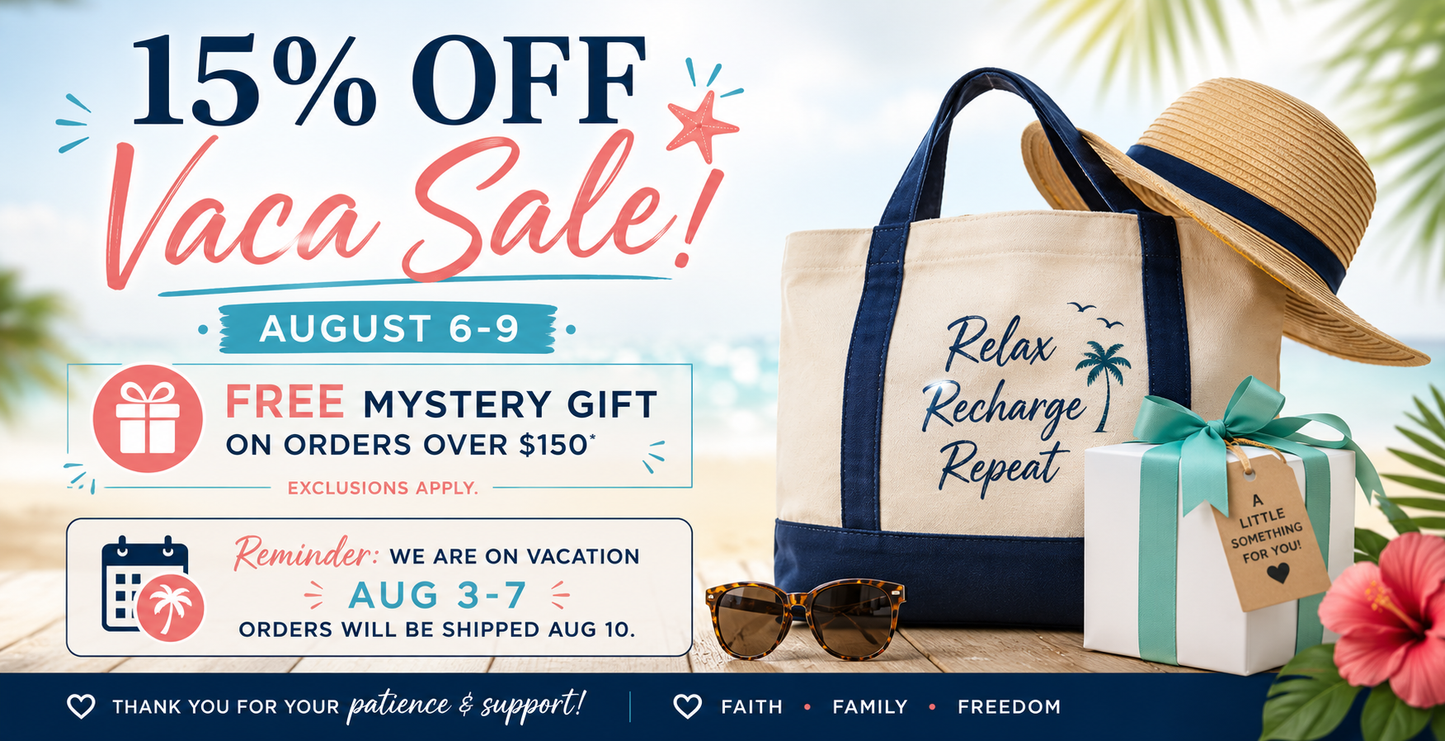 Vacation Sale 2026 Hero Image | Taylor Made Organics