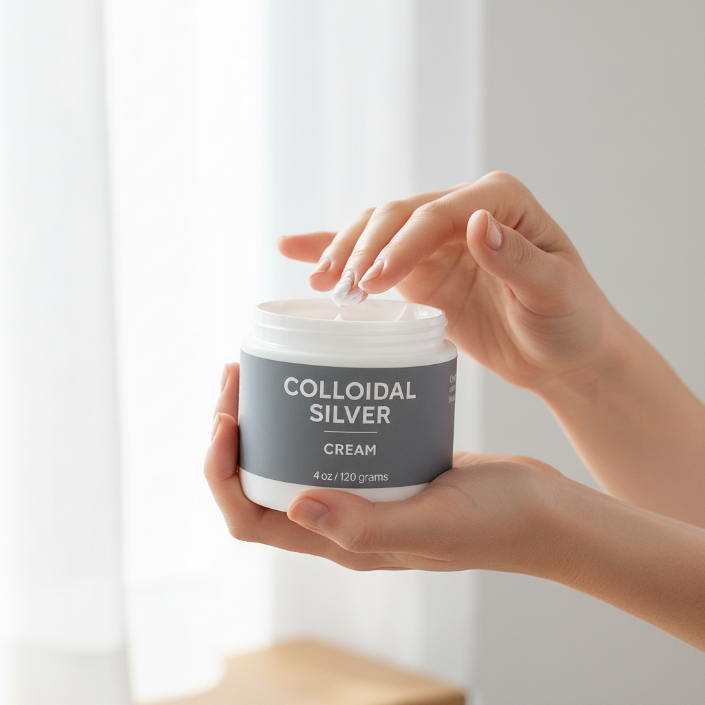 Colloidal Silver Cream antibacterial  Taylor Made Organics