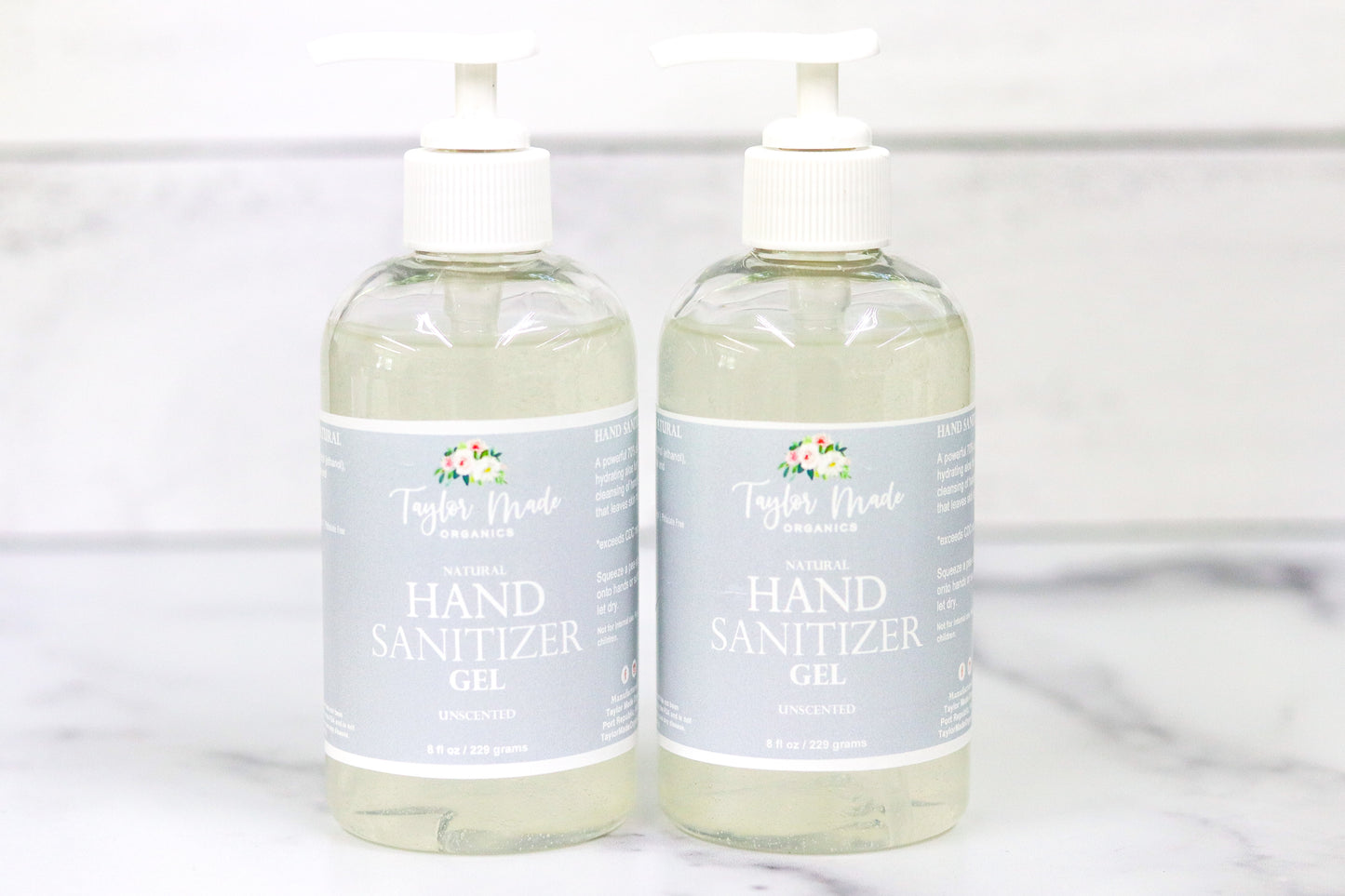 Hand Sanitizer Gel 8oz bundle- unscented – Taylor Made Organics